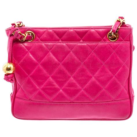 chanel purse pink big size|chanel hot pink purse.